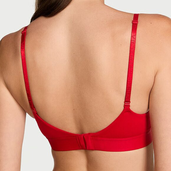 Victoria's Secret - Bra 34DDD Red Push Up T-Shirt Bling Underwire Full Coverage - Picture 3 of 6